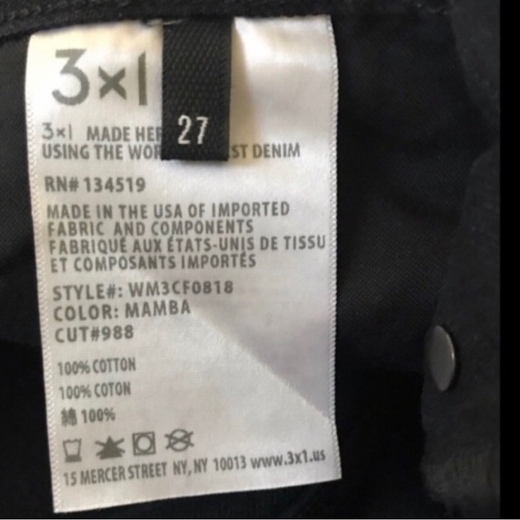 Anthropologie Frayed-Hem Straight Crop Jeans in
Mamba by 3X1 - Picture 6 of 6